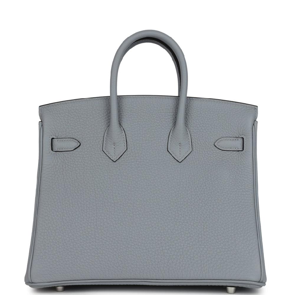 Hermes Birkin 25 Gris Pantin Togo Palladium Hardware