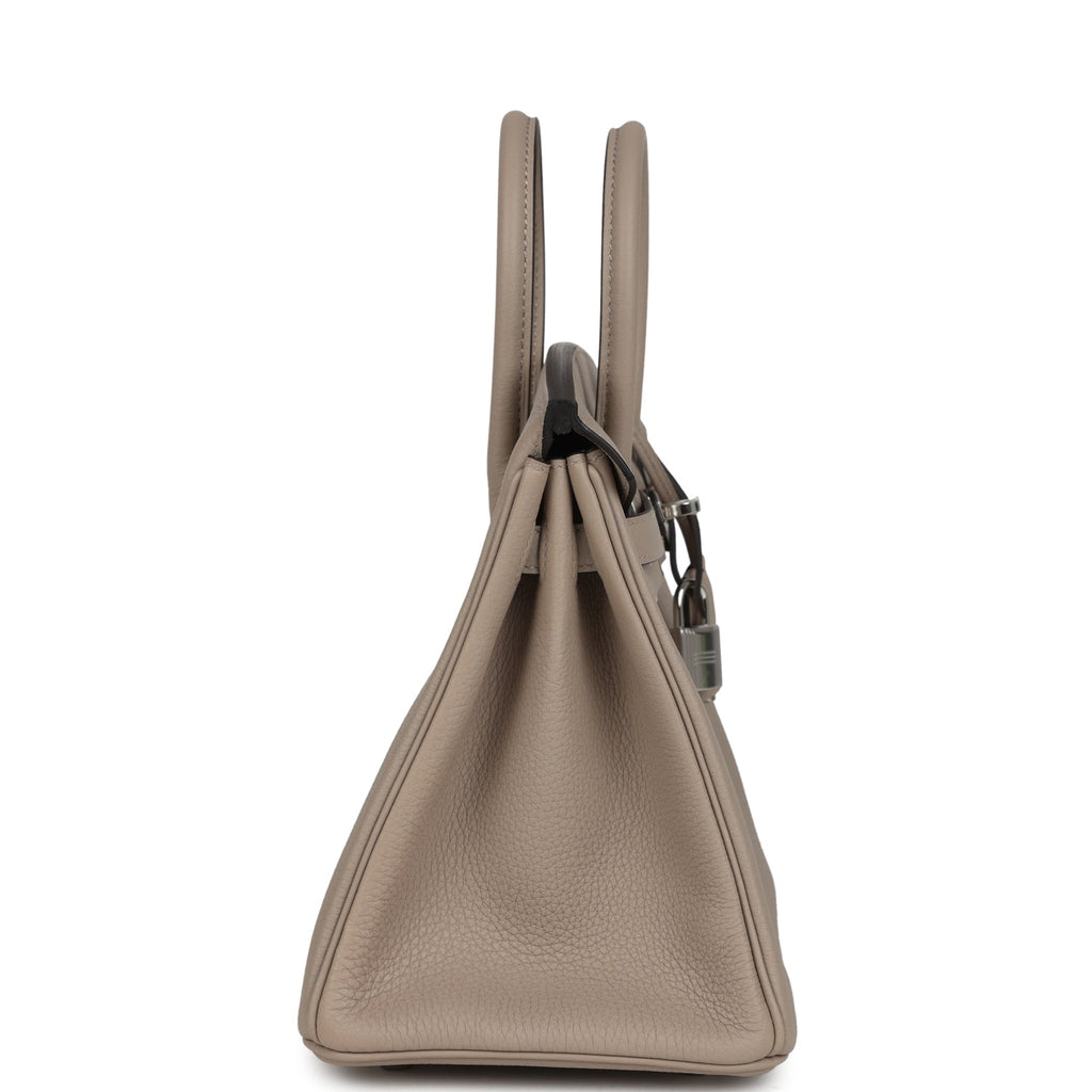 Hermes Birkin 25 Gris Tourterelle Togo Palladium Hardware