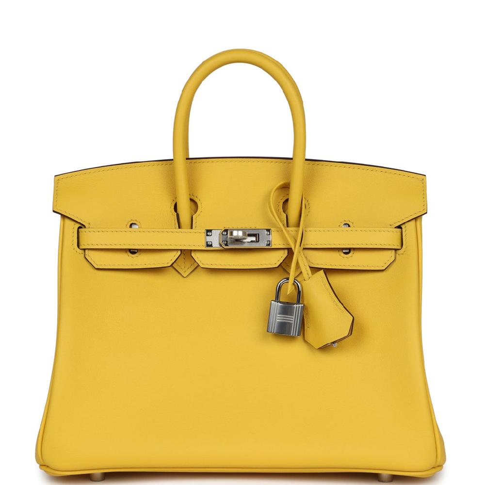 Hermes Birkin 25 Jaune de Naples Swift Palladium Hardware
