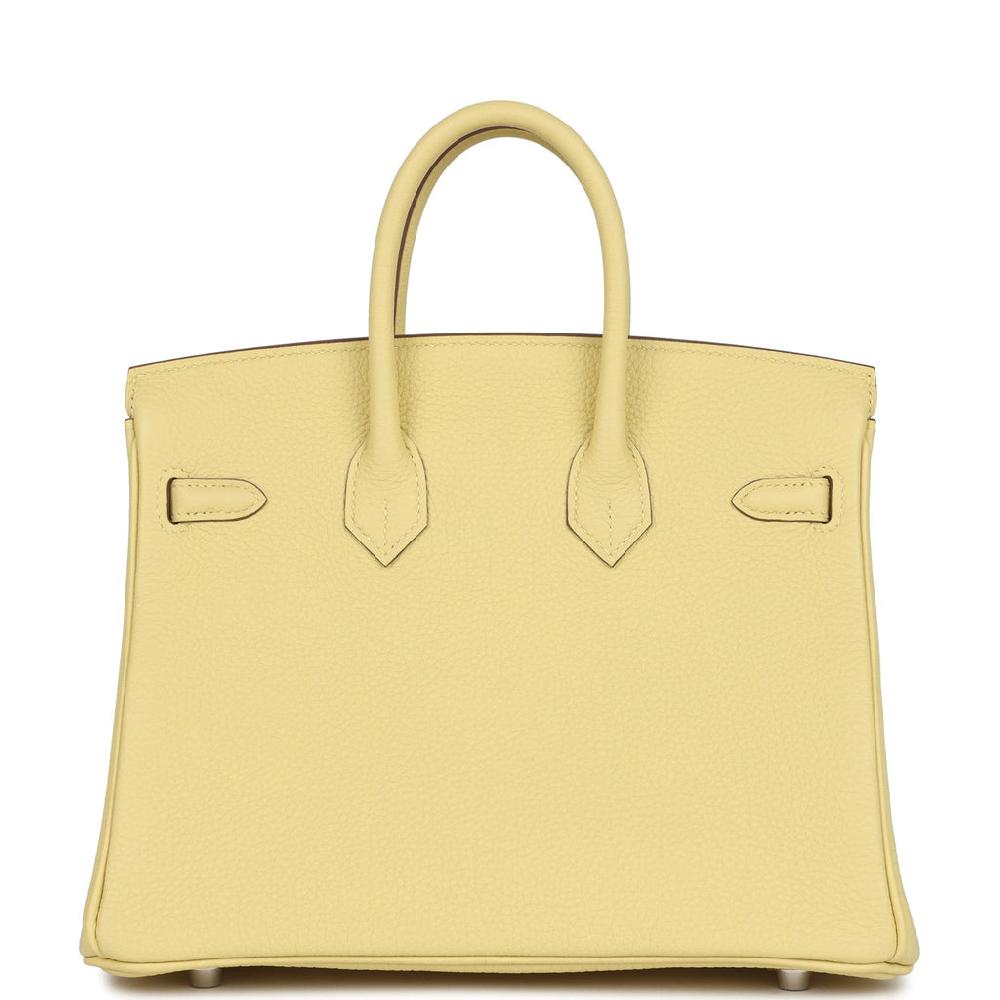 Hermes Birkin 25 Jaune Poussin Togo Palladium Hardware
