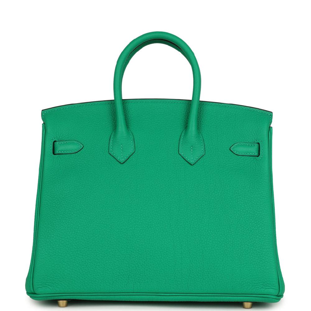 Hermes Birkin 25 Menthe Togo Gold Hardware
