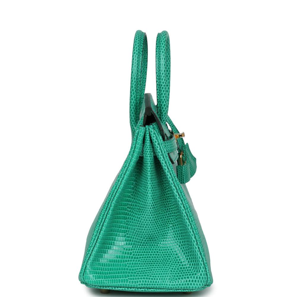 Hermes Birkin 25 Menthe Varanus Niloticus Lizard Gold Hardware