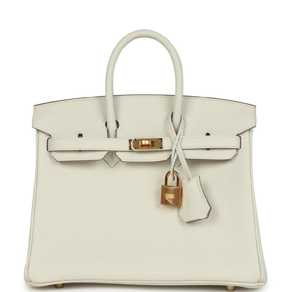 Hermes Birkin 25 Mushroom Togo Gold Hardware