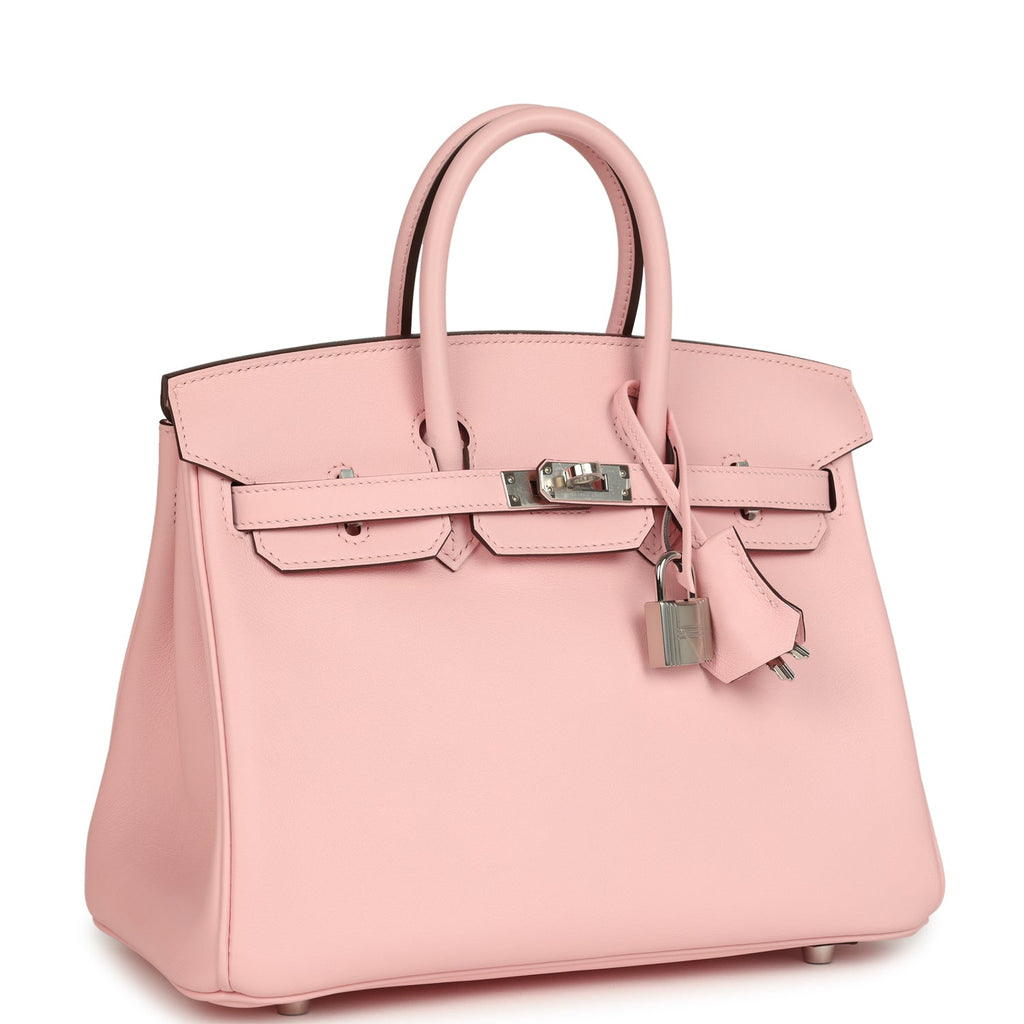 Hermes Birkin 25 Rose Sakura Swift Palladium Hardware