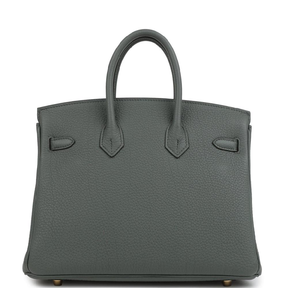 Hermes Birkin 25 Vert Amande Togo Gold Hardware