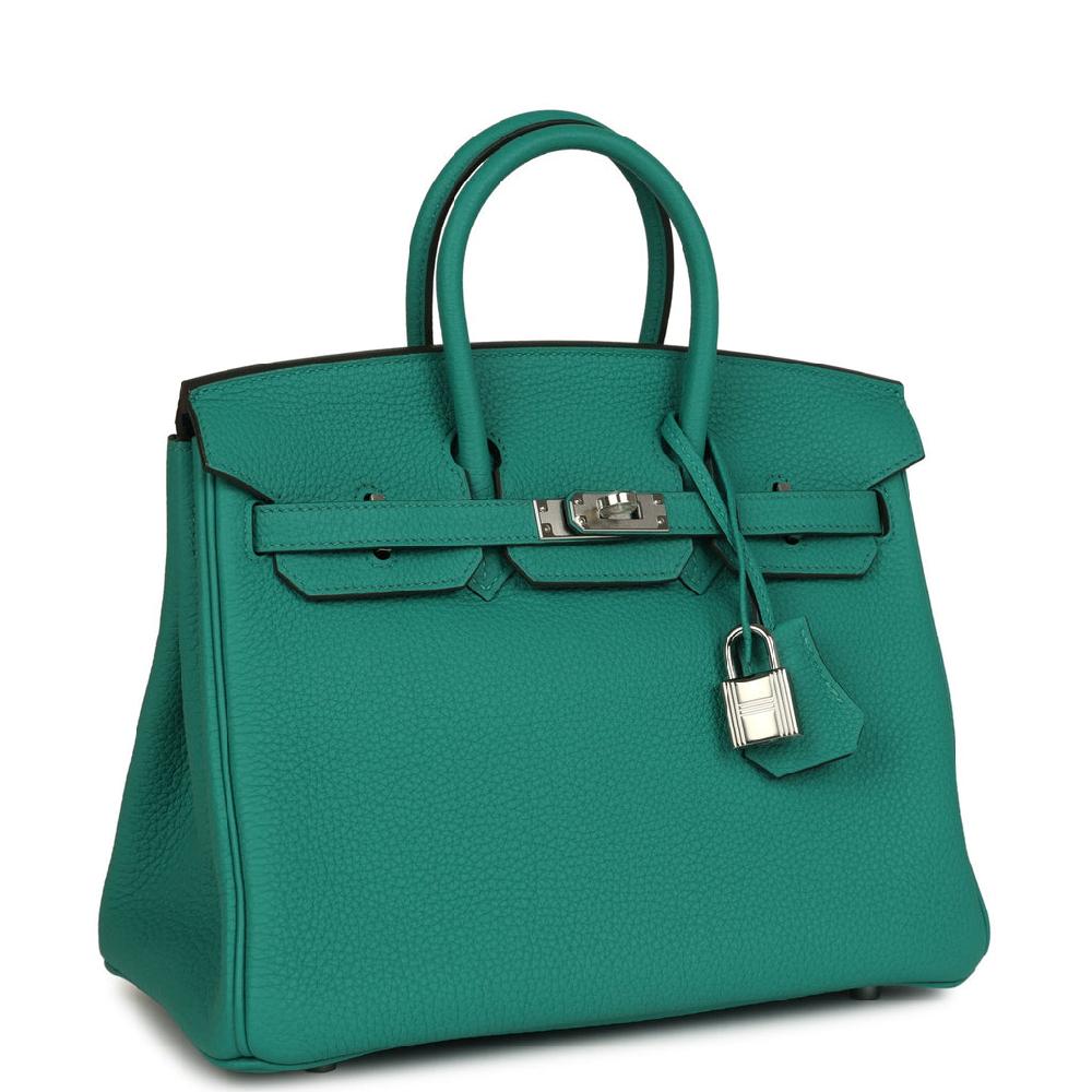 Hermes Birkin 25 Vert Verone Verso Togo Palladium Hardware