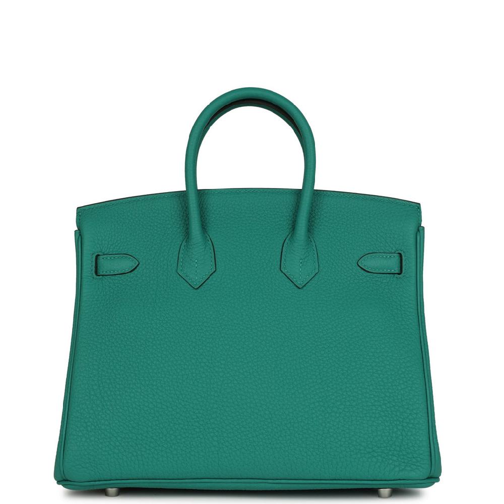 Hermes Birkin 25 Vert Verone Verso Togo Palladium Hardware
