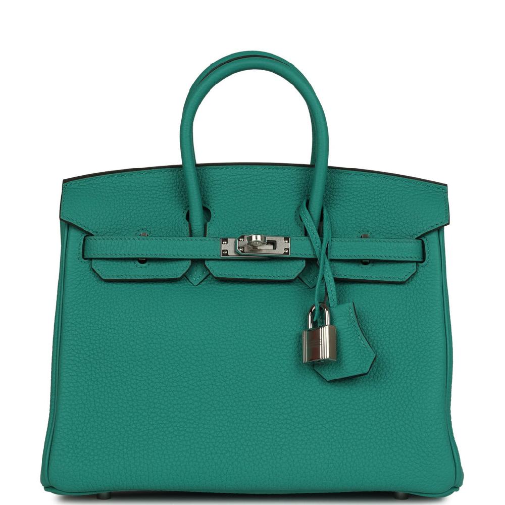 Hermes Birkin 25 Vert Verone Verso Togo Palladium Hardware