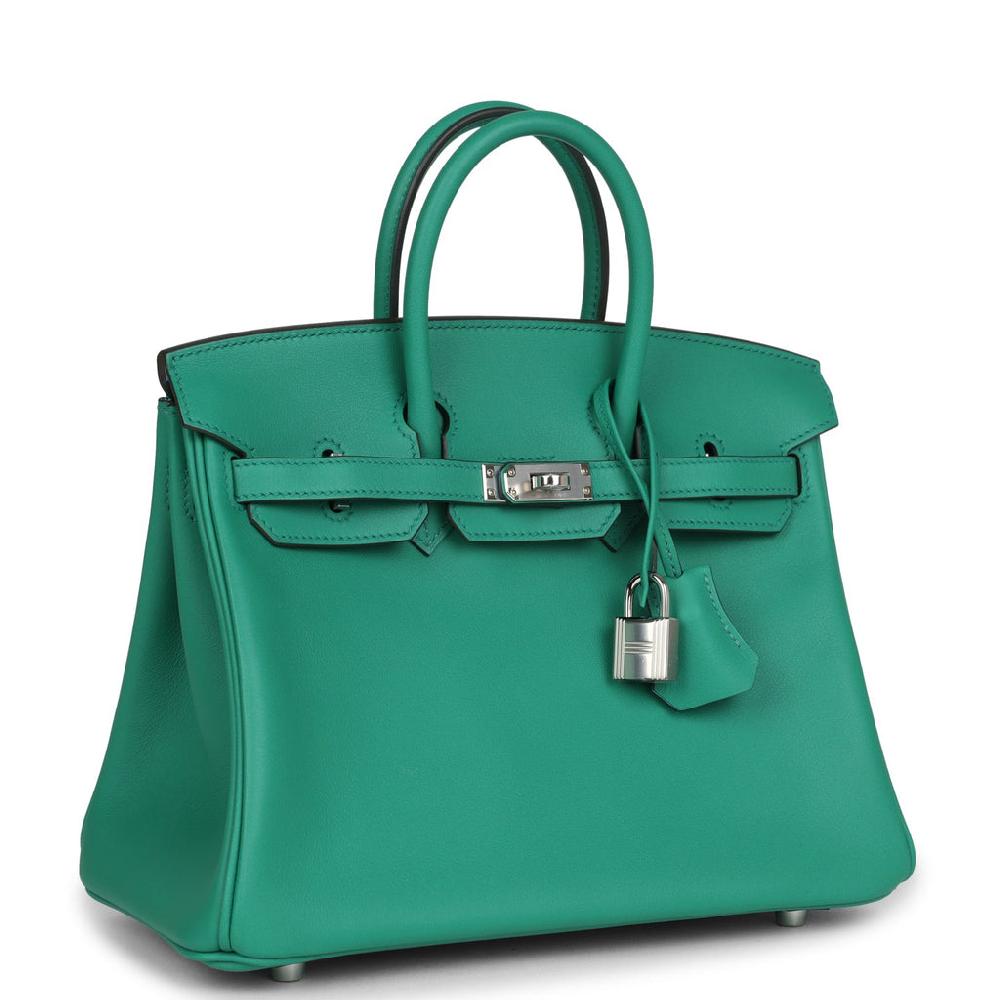 Hermes Birkin 25 Vert Vertigo Verso Swift Palladium Hardware