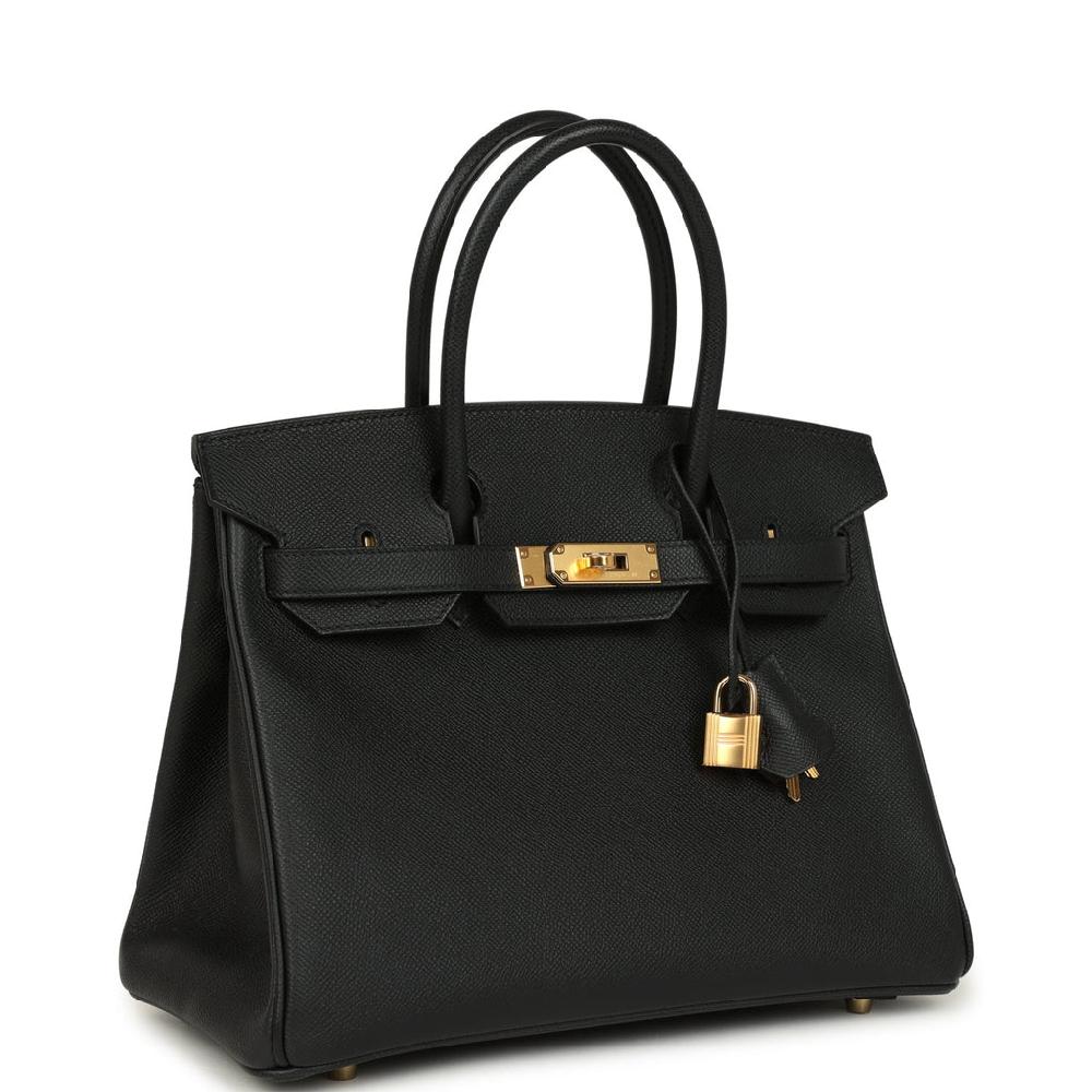 Hermes Birkin 30 Black Epsom Gold Hardware