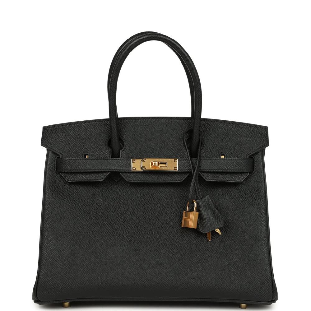 Hermes Birkin 30 Black Epsom Gold Hardware