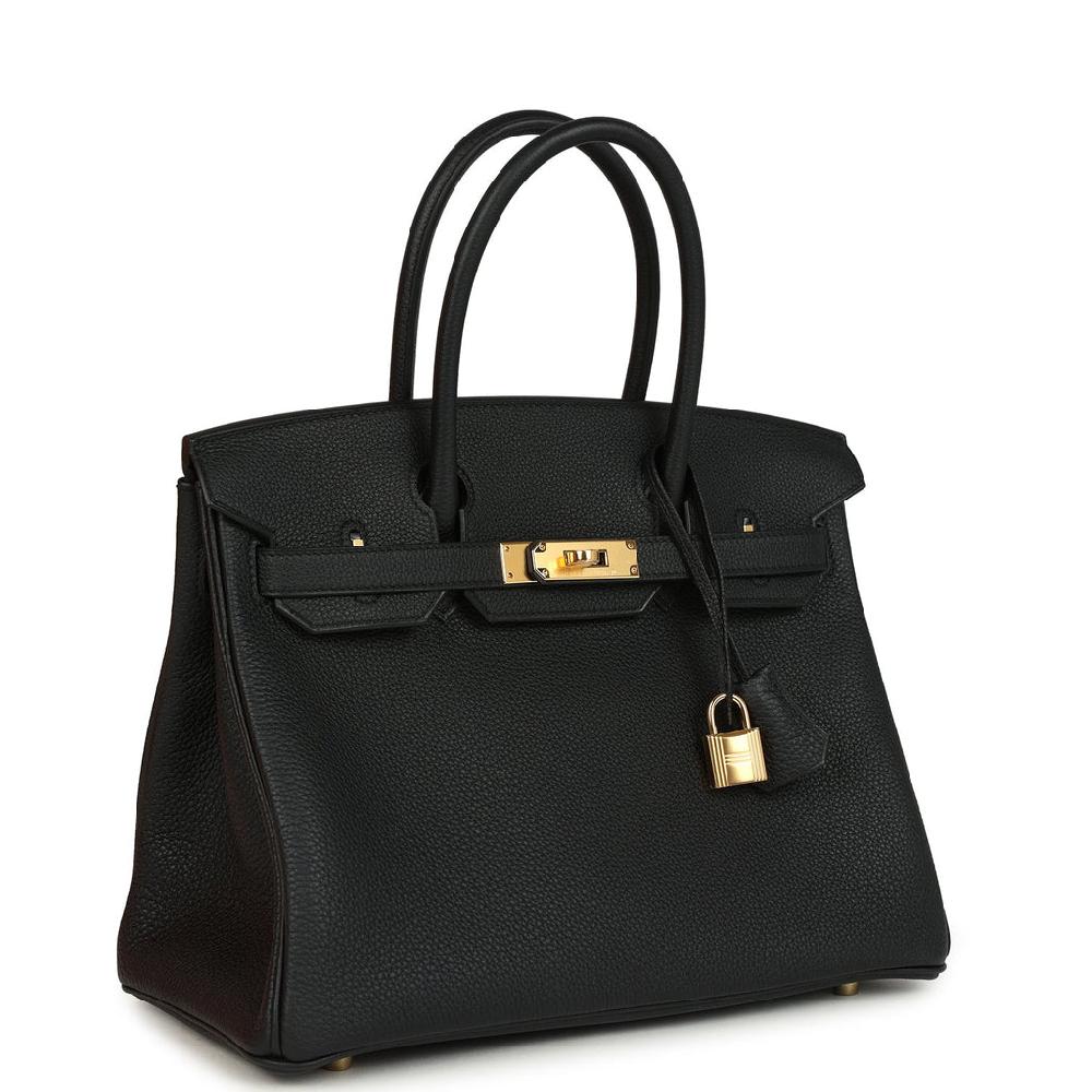 Hermes Birkin 30 Black Togo Gold Hardware