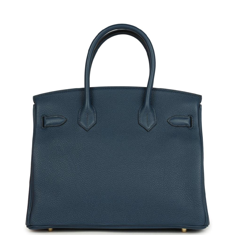 Hermes Birkin 30 Bleu De Prusse Togo Gold Hardware