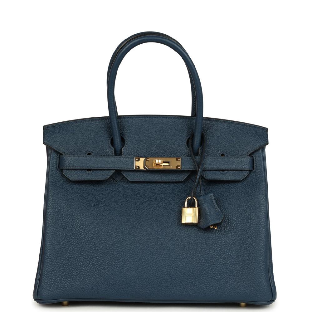 Hermes Birkin 30 Bleu de Prusse Togo Gold Hardware