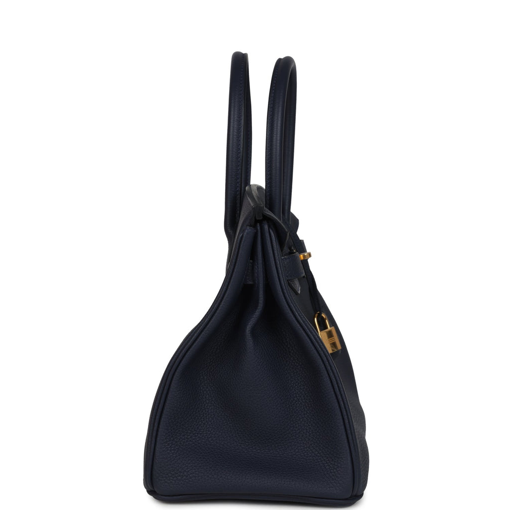 Hermes Birkin 30 Bleu Nuit Togo Gold Hardware
