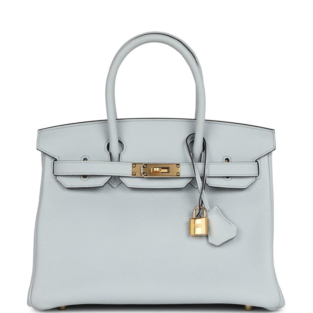 Hermes Birkin 30 Bleu Pale Togo Gold Hardware