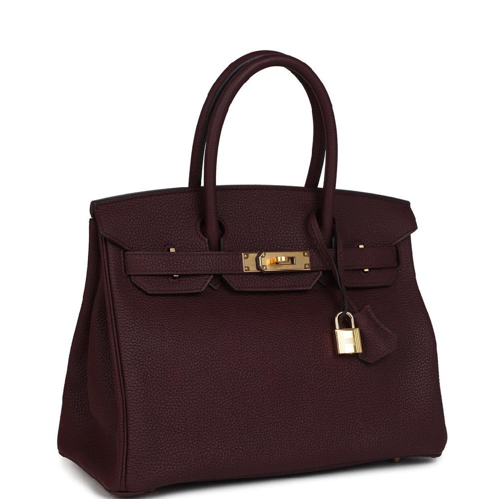 Hermes Birkin 30 Bordeaux Togo Gold Hardware