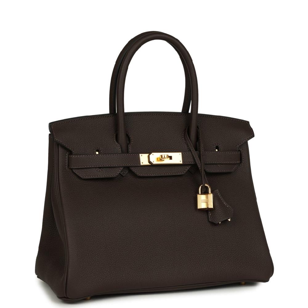 Hermes Birkin 30 Chocolate Togo Gold Hardware