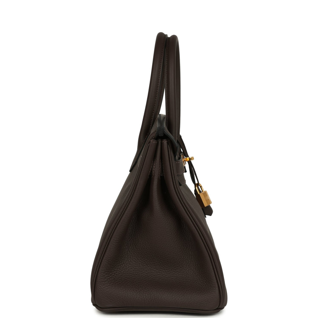 Hermes Birkin 30 Chocolate Togo Gold Hardware