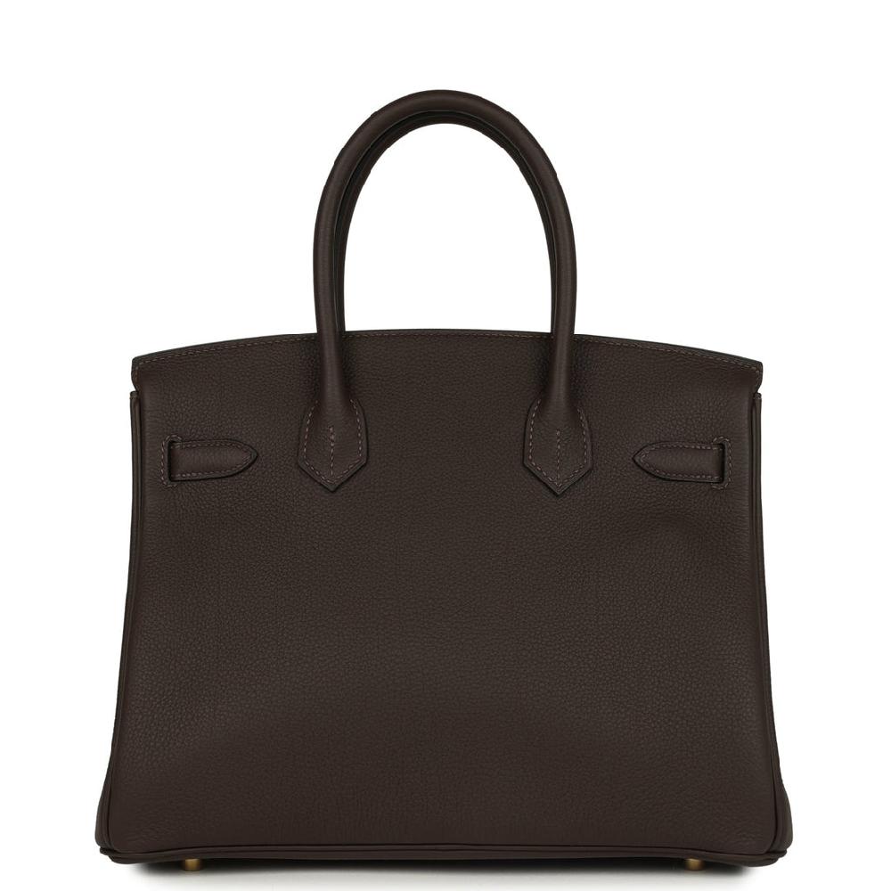 Hermes Birkin 30 Chocolate Togo Gold Hardware