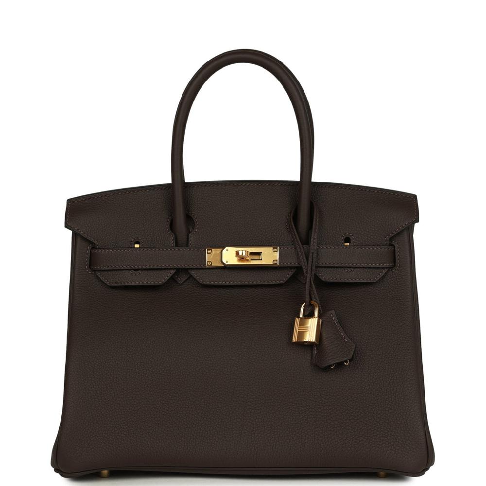 Hermes Birkin 30 Chocolate Togo Gold Hardware