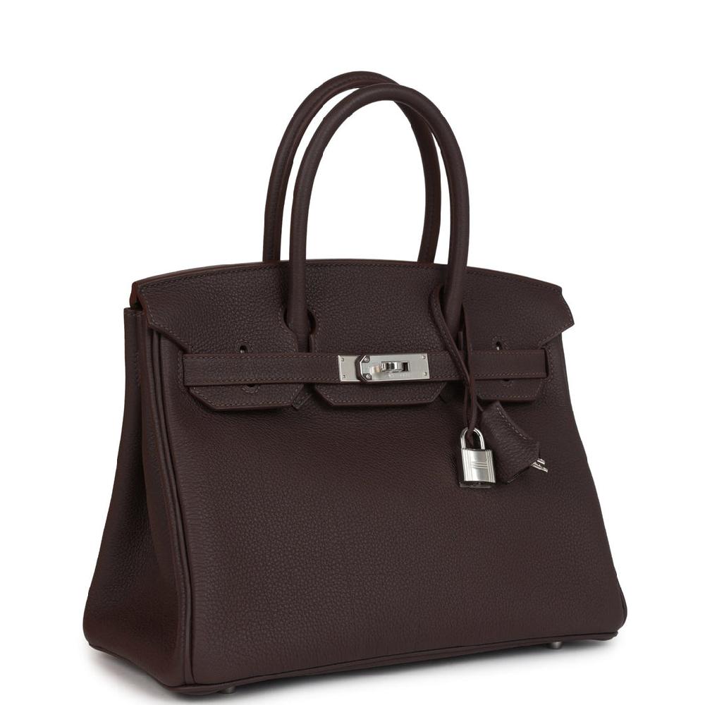 Hermes Birkin 30 Chocolate Togo Palladium Hardware