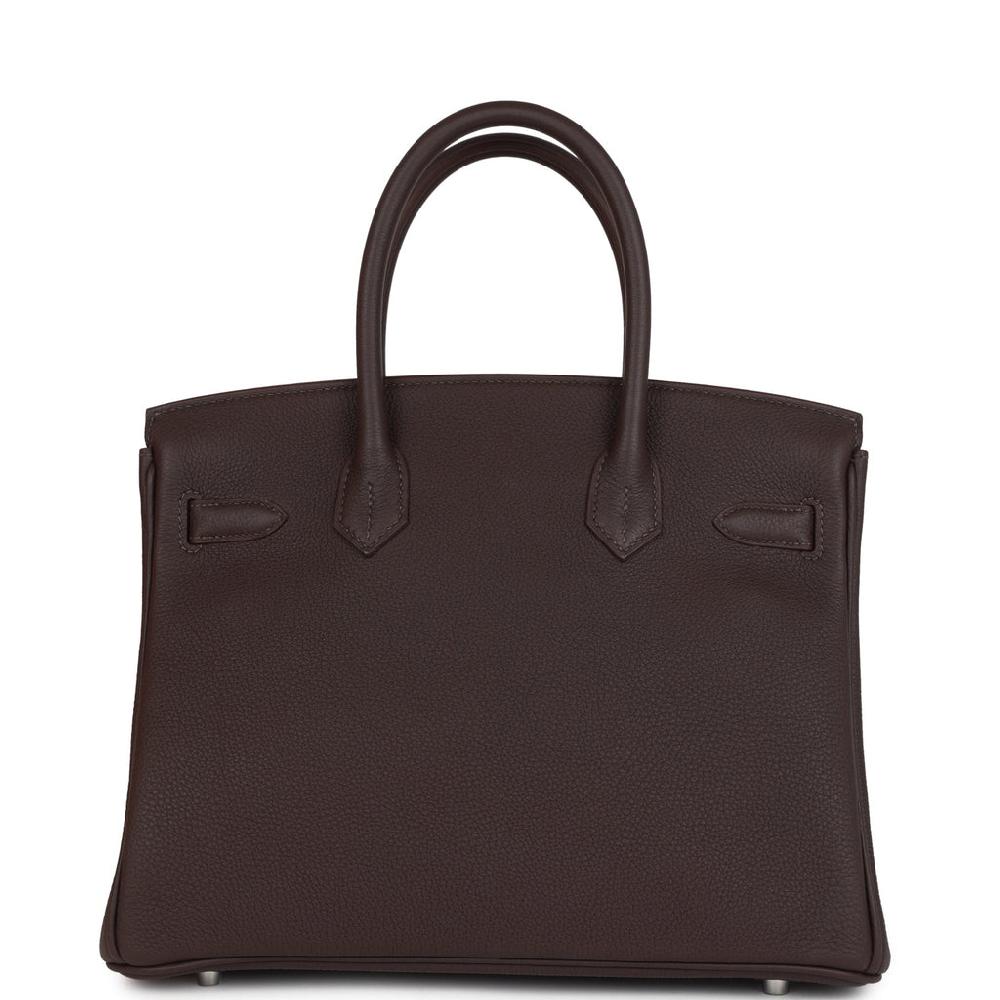 Hermes Birkin 30 Chocolate Togo Palladium Hardware
