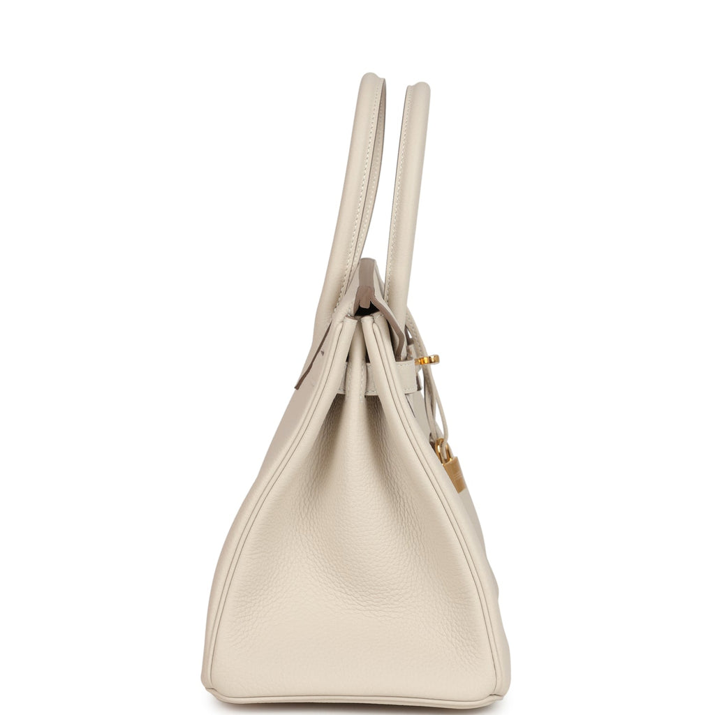 Hermes Birkin 30 Craie Togo Gold Hardware