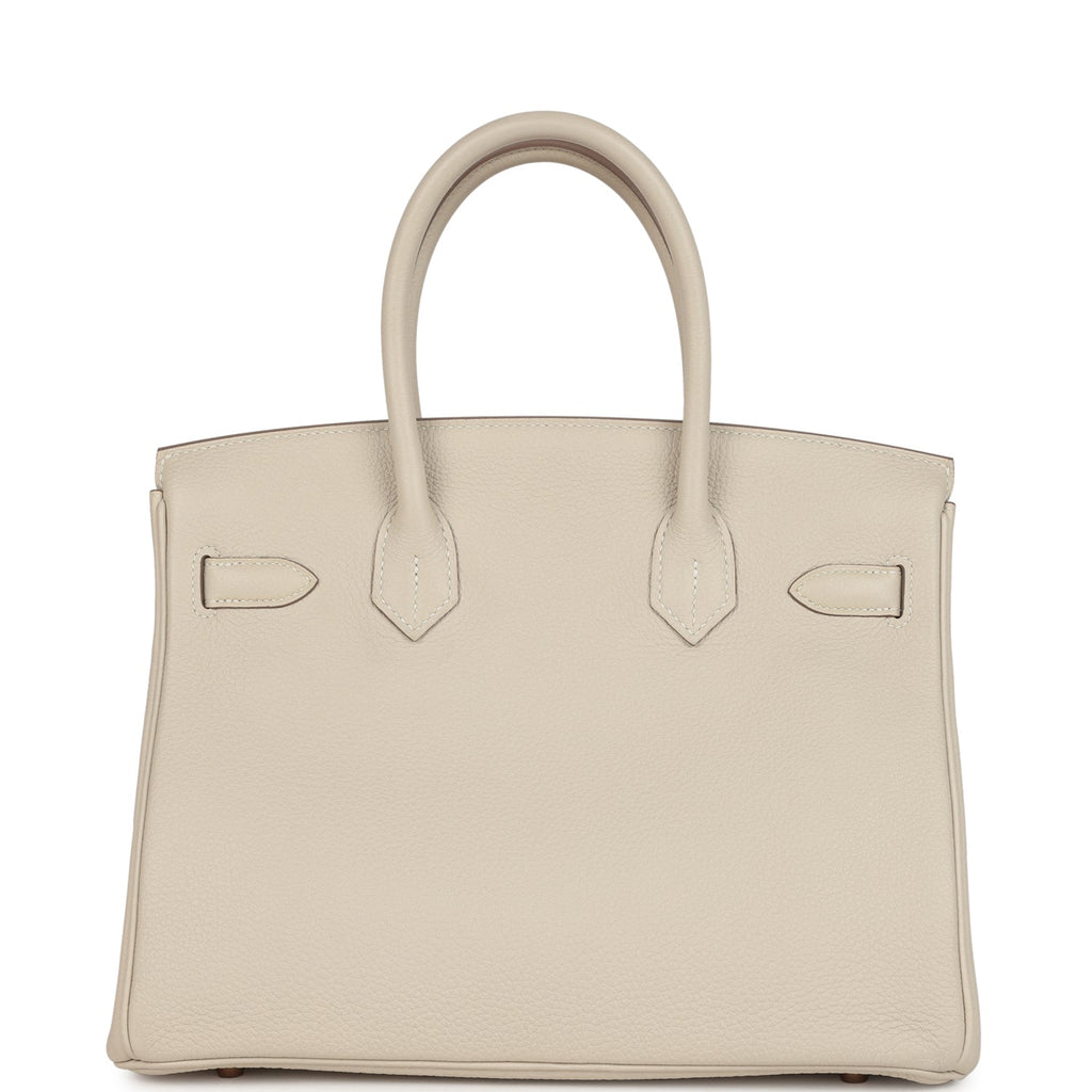 Hermes Birkin 30 Craie Togo Rose Gold Hardware