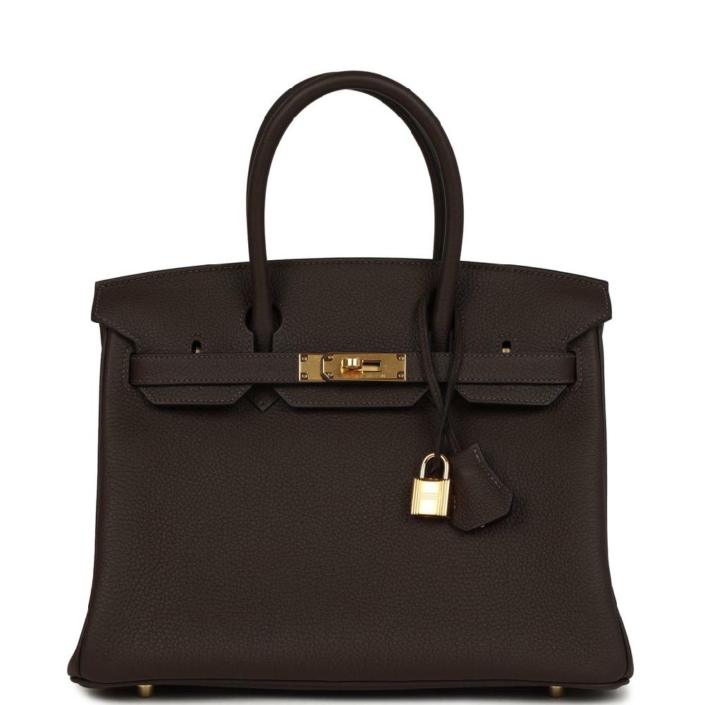 Hermes Birkin 30 Ebene Togo Gold Hardware