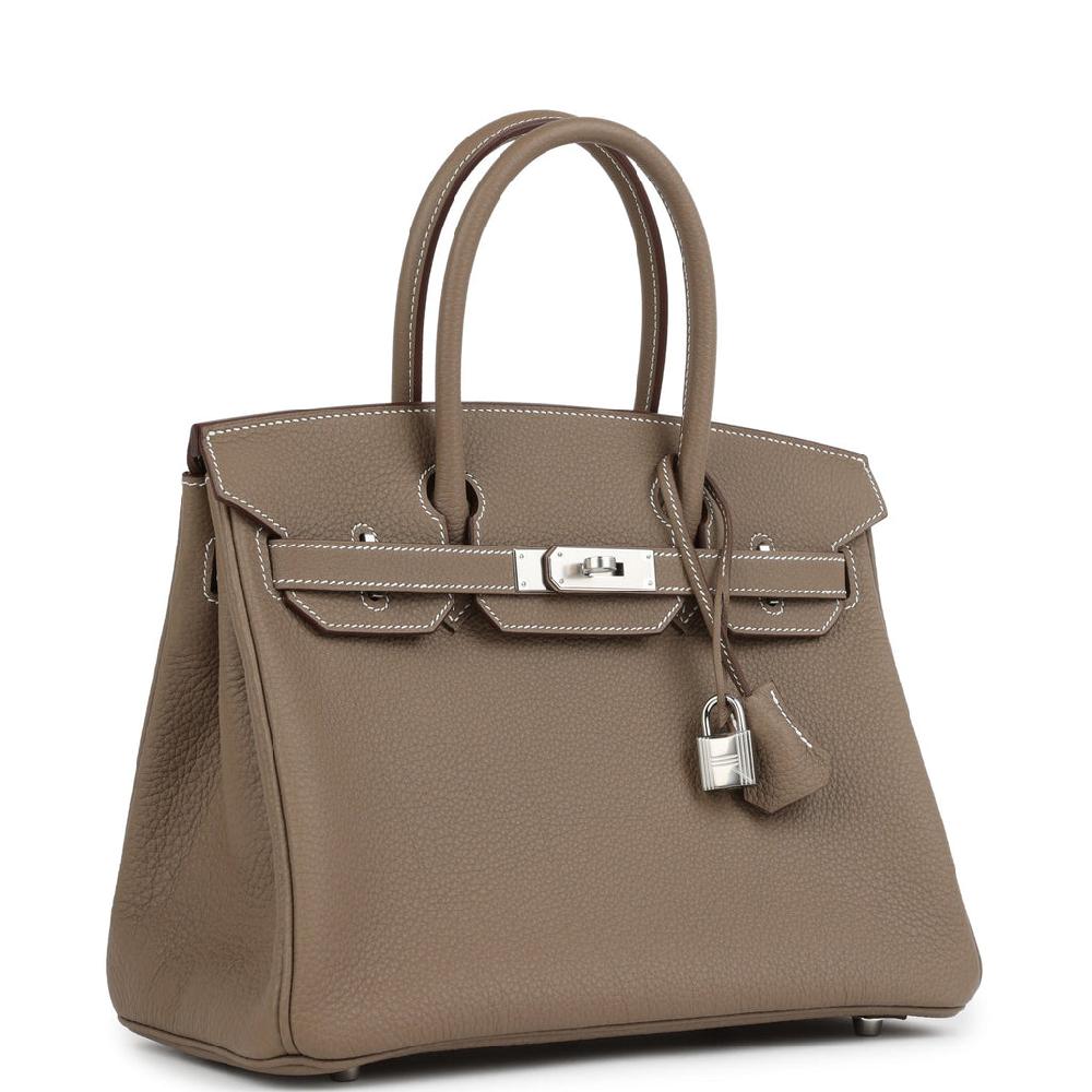 Hermes Birkin 30 Etoupe Togo Palladium Hardware