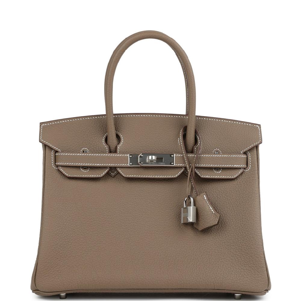 Hermes Birkin 30 Etoupe Togo Palladium Hardware