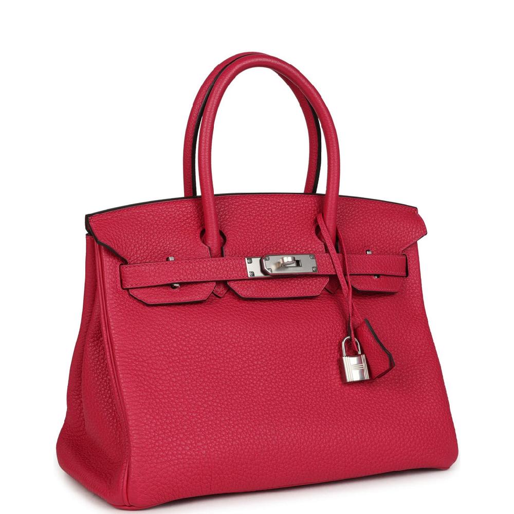 Hermes Birkin 30 Framboise Togo Palladium Hardware
