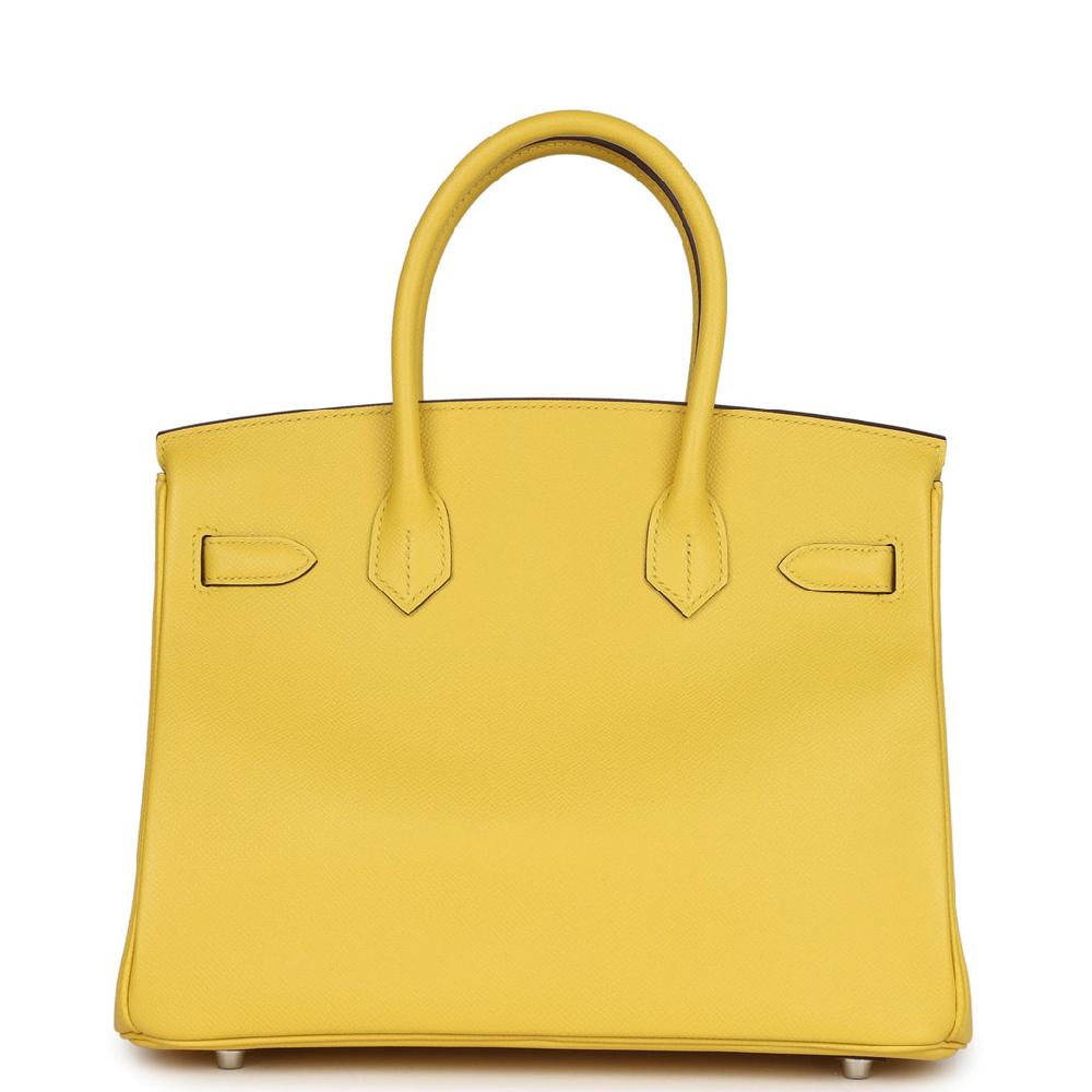Hermes Birkin 30 Jaune De Naples Epsom Palladium Hardware