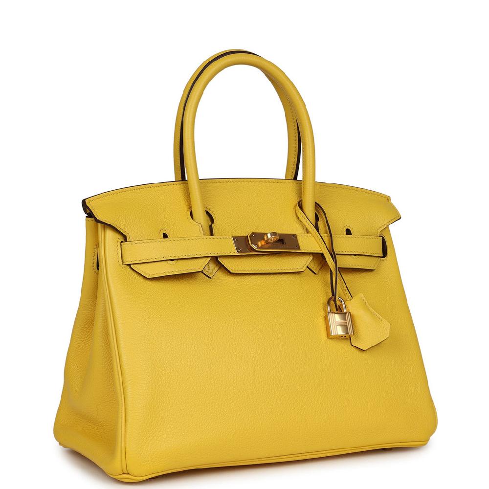 Hermes Birkin 30 Jaune De Naples Novillo Gold Hardware