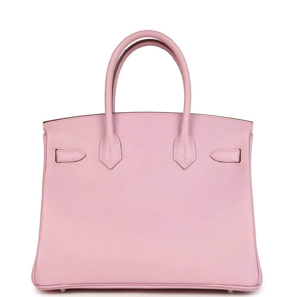 Hermes Birkin 30 Mauve Sylvestre Epsom Palladium Hardware