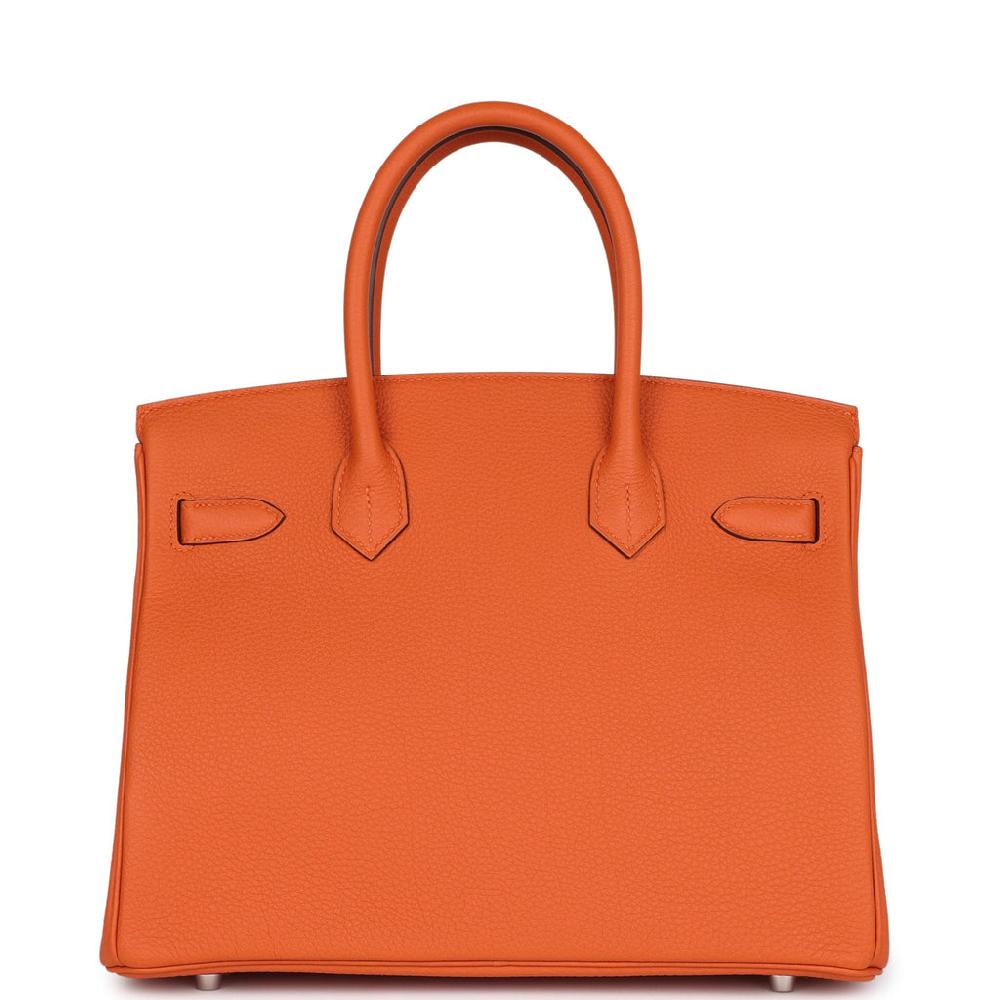 Hermes Birkin 30 Orange Togo Palladium Hardware