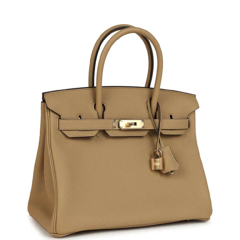 Hermes Birkin 30 Poussiere Togo Permabrass Hardware