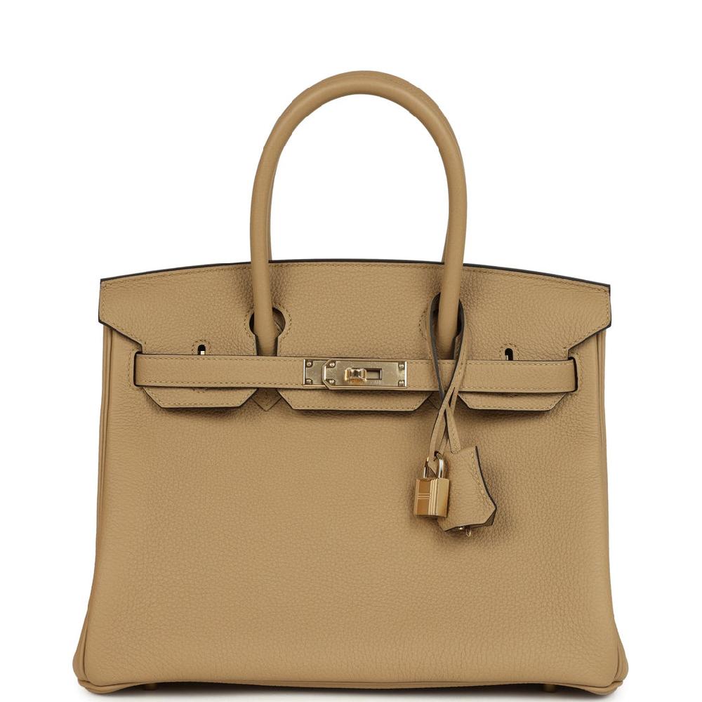 Hermes Birkin 30 Poussiere Togo Permabrass Hardware