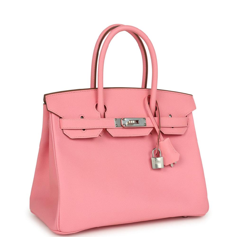 Hermes Birkin 30 Rose Confetti Epsom Palladium Hardware
