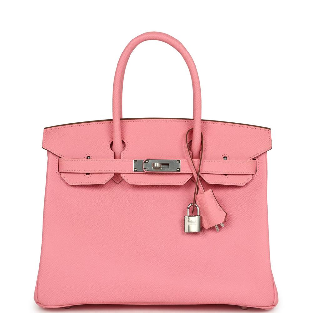 Hermes Birkin 30 Rose Confetti Epsom Palladium Hardware