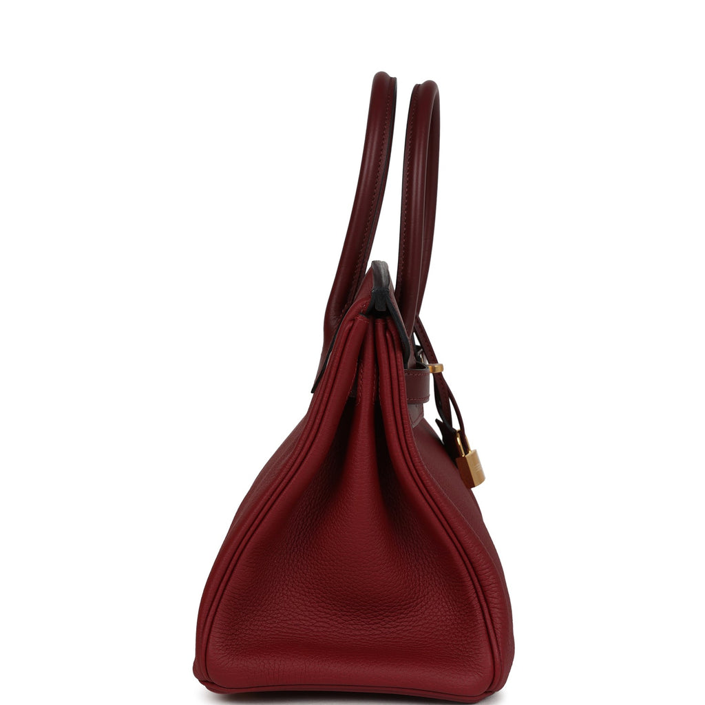 Hermes Birkin 30 Rouge H Verso Sombrero And Clemence Touch Gold Hardware