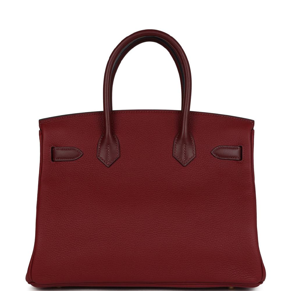 Hermes Birkin 30 Rouge H Verso Sombrero And Clemence Touch Gold Hardware
