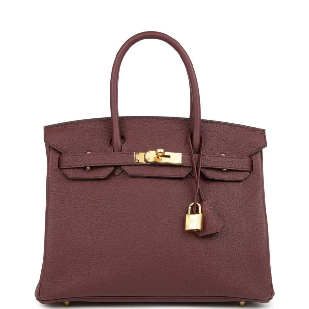 Hermes Birkin 30 Rouge Sellier Togo Gold Hardware