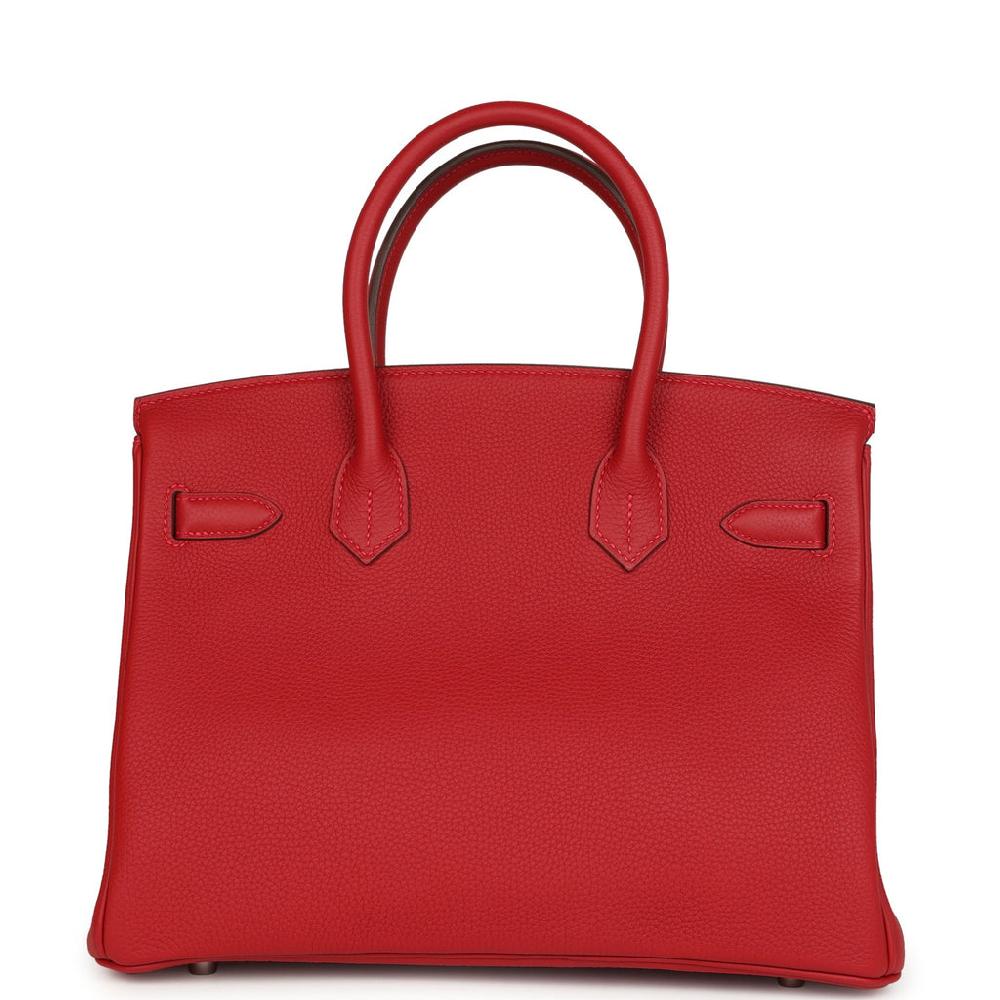 Hermes Birkin 30 Rouge Vif Togo Palladium Hardware