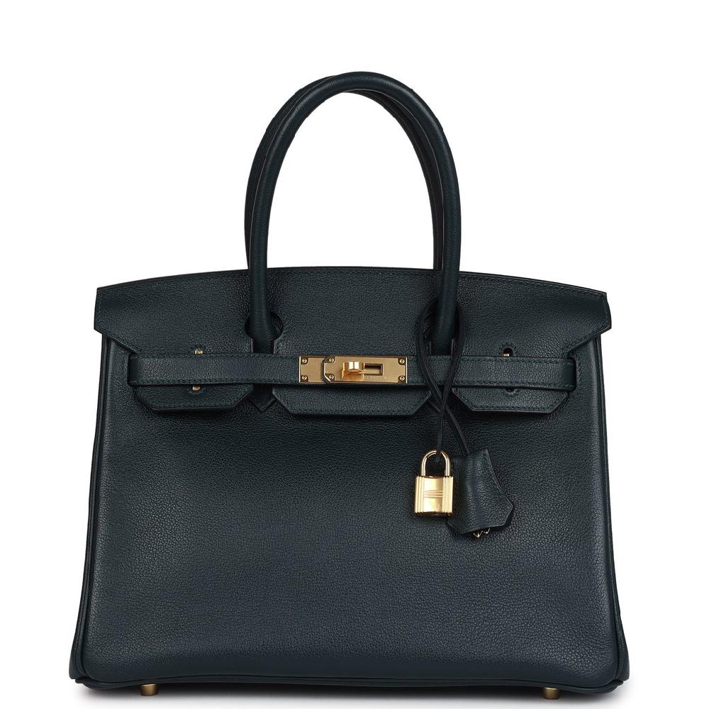 Hermes Birkin 30 Vert Cypress Taurillon Novillo Gold Hardware