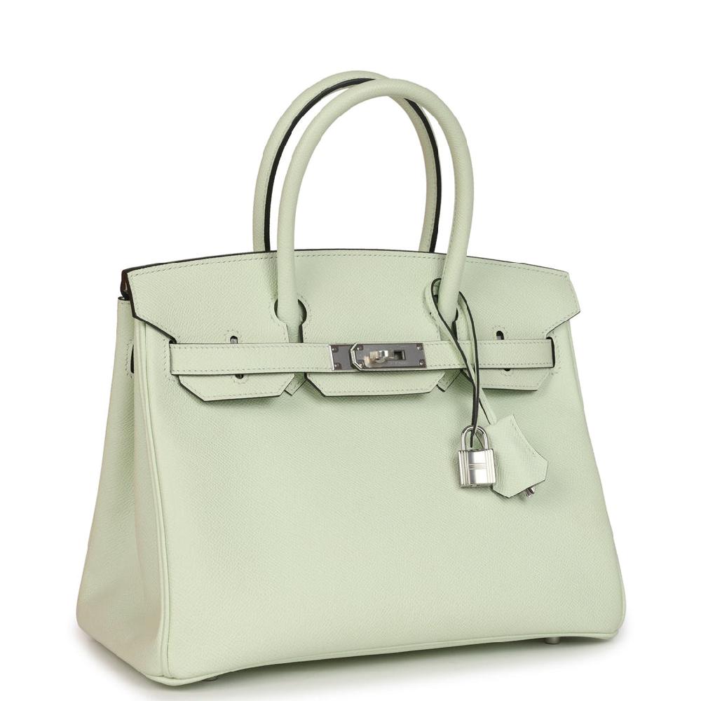 Hermes Birkin 30 Vert Fizz Epsom Palladium Hardware