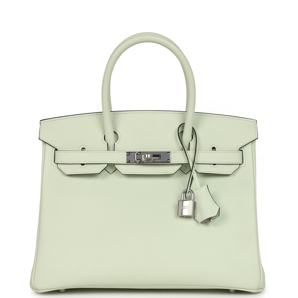 Hermes Birkin 30 Vert Fizz Epsom Palladium Hardware