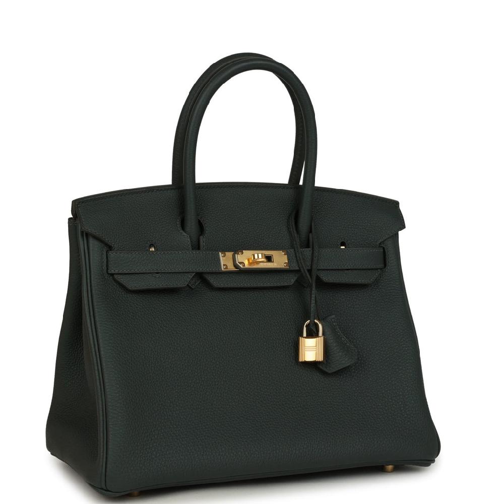 Hermes Birkin 30 Vert Mangrove Togo Gold Hardware