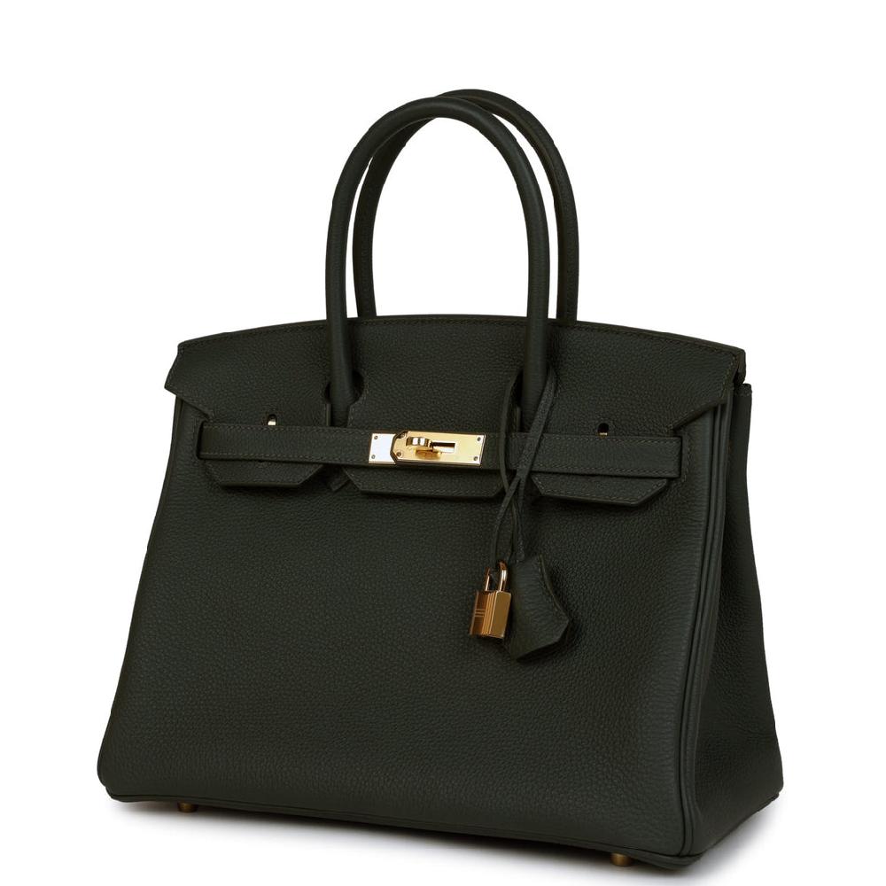 Hermes Birkin 30 Vert Mangrove Togo Gold Hardware